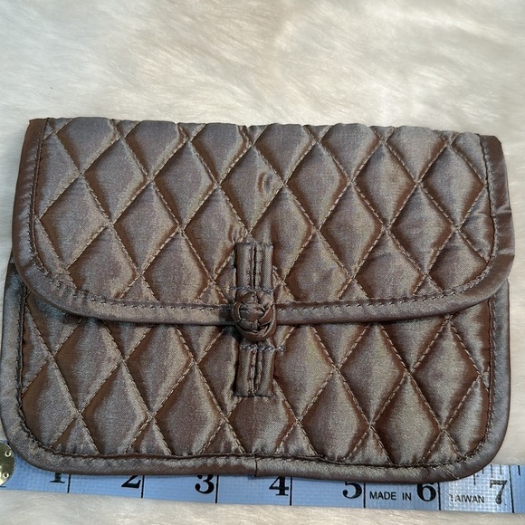 Brighton “Your True Color" Quilted Cosmetic Bag Travel Jewelry Pouches khaki - Picture 3 of 6